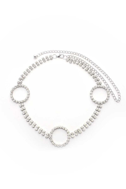 Circle 2 Line Rhinestone Chain Belt | Mixtshop LLC