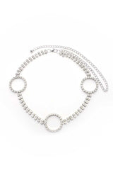 Circle 2 Line Rhinestone Chain Belt | Mixtshop LLC