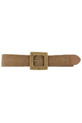 Fashion Square Straw Buckle Belt | Mixtshop LLC