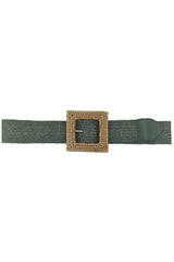 Fashion Square Straw Buckle Belt | Mixtshop LLC