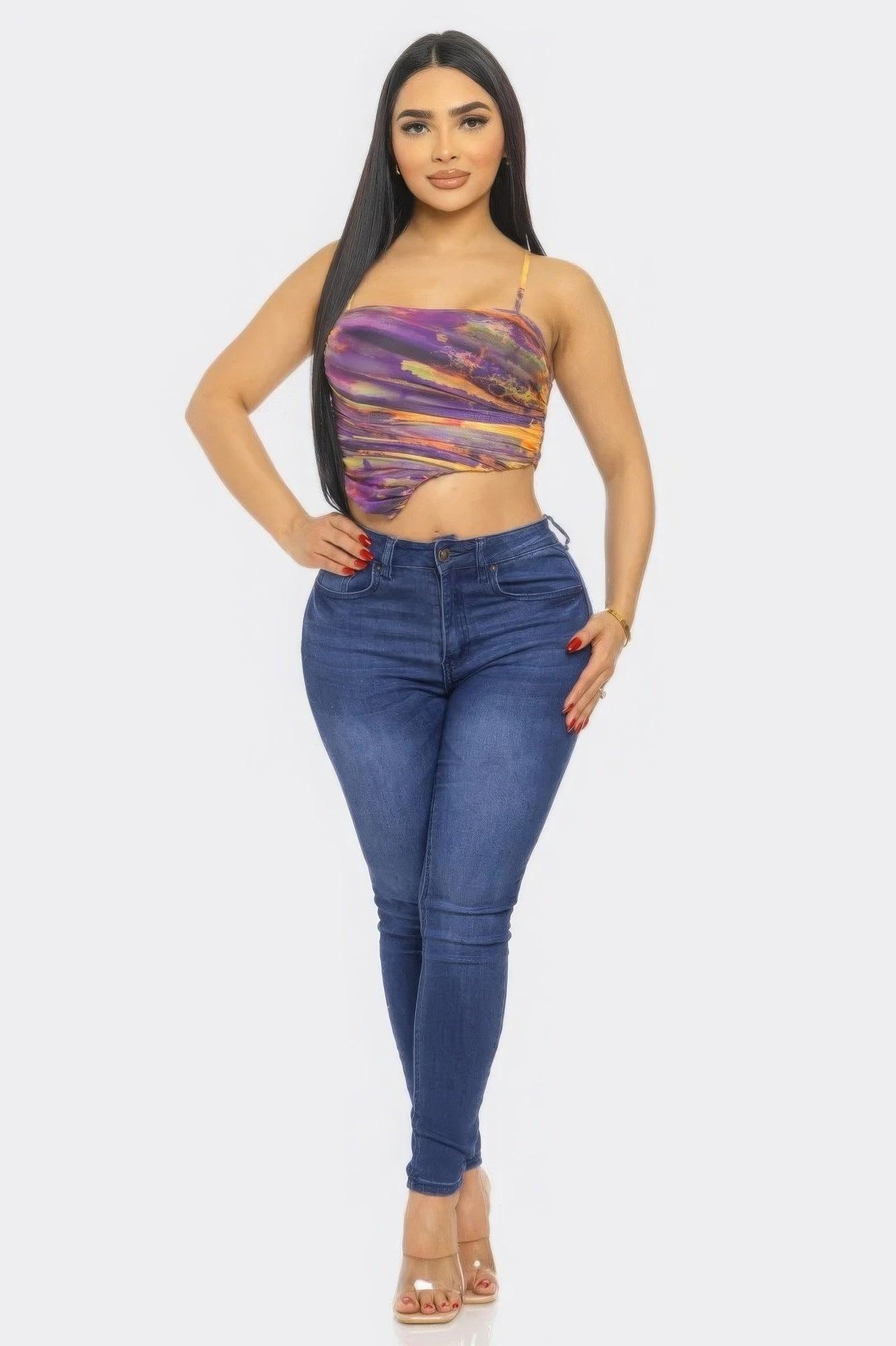 Mesh Print Top | Mixtshop LLC