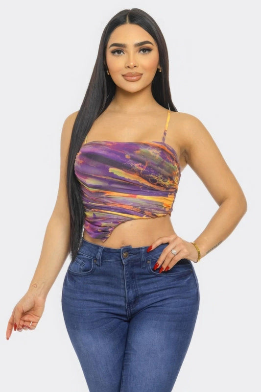Mesh Print Top | Mixtshop LLC