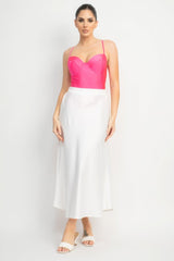 Rhinestone Strap Sweetheart Bodysuit | Mixtshop LLC