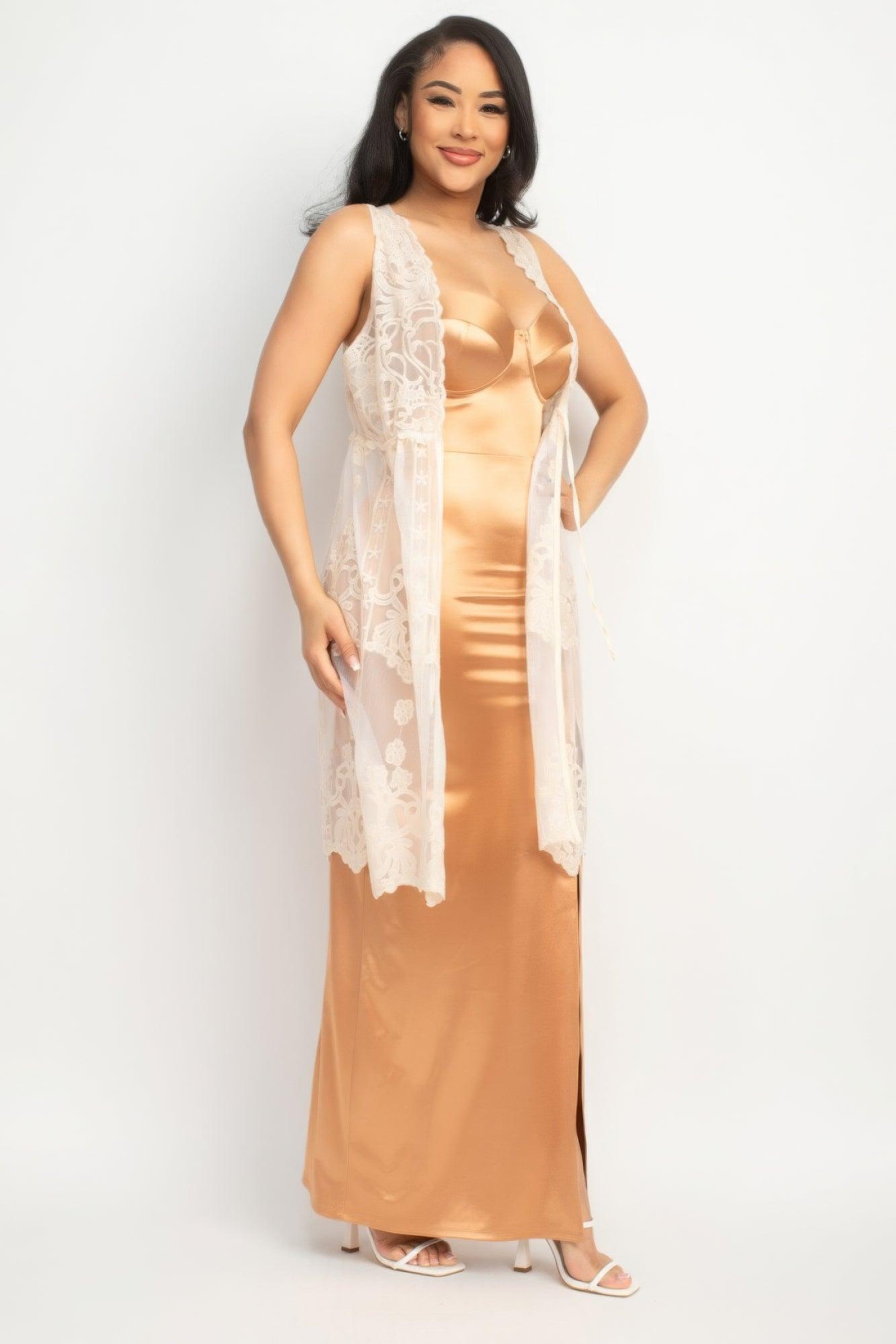 Sheer Embroidered Lace Vest | Mixtshop LLC