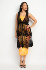Sheer Embroidered Lace Vest | Mixtshop LLC