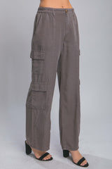 Full-length Tencel Pants With Cargo Pockets | Mixtshop LLC