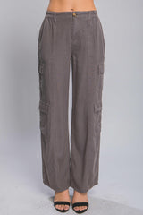 Full-length Tencel Pants With Cargo Pockets | Mixtshop LLC