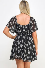 Plus Size Floral Chiffon Dress | Mixtshop LLC