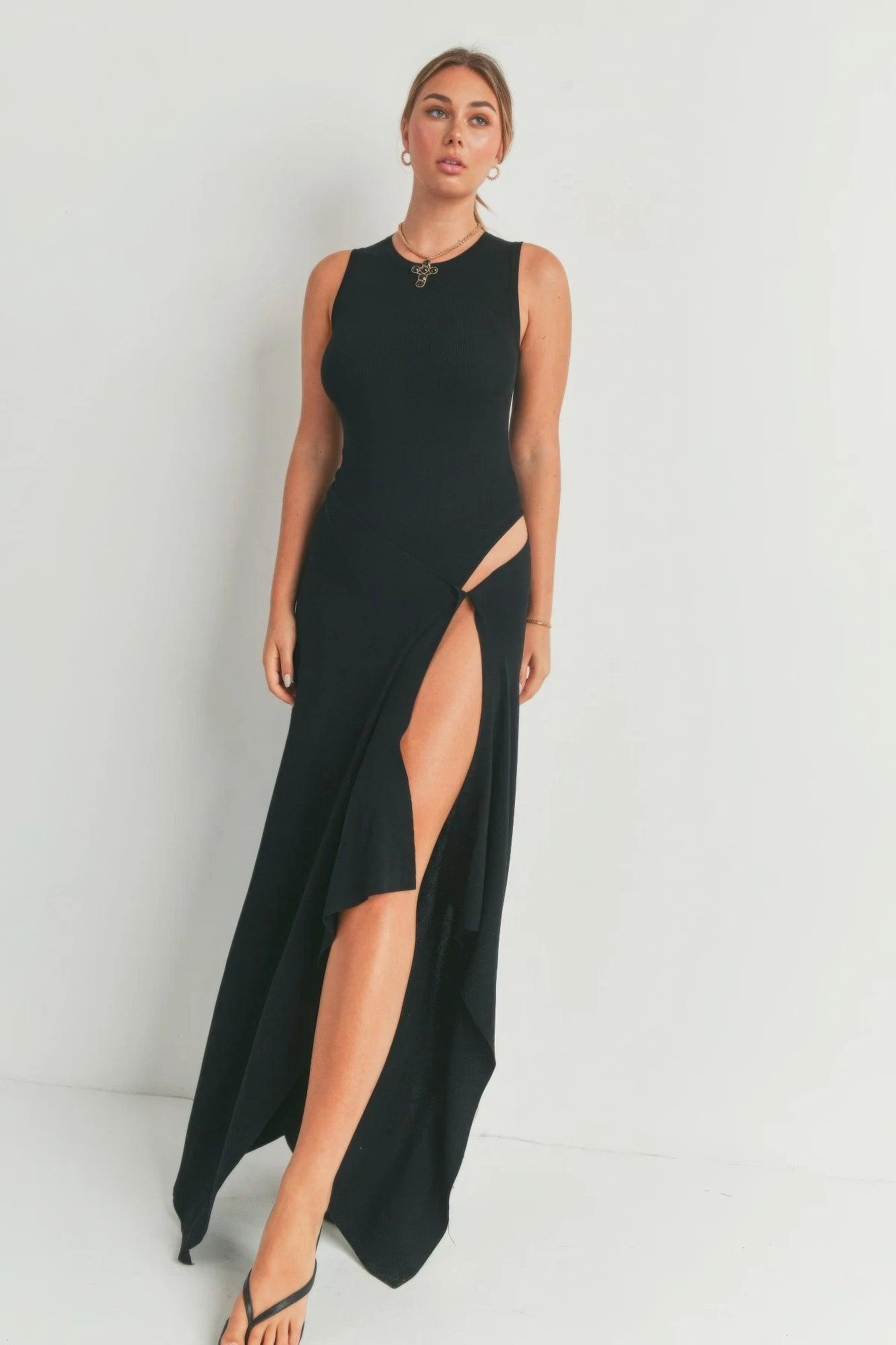 Maxi Dress With Slit | Mixtshop LLC