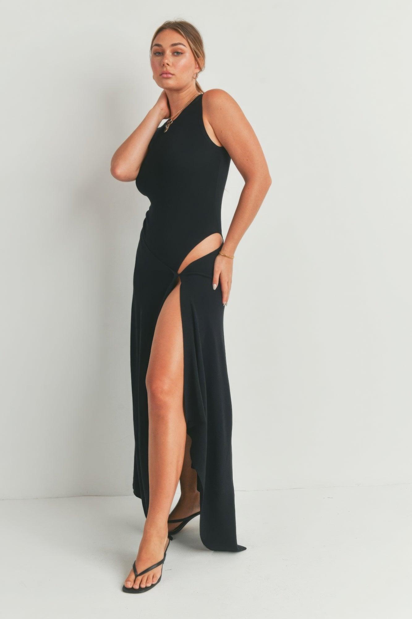 Maxi Dress With Slit | Mixtshop LLC