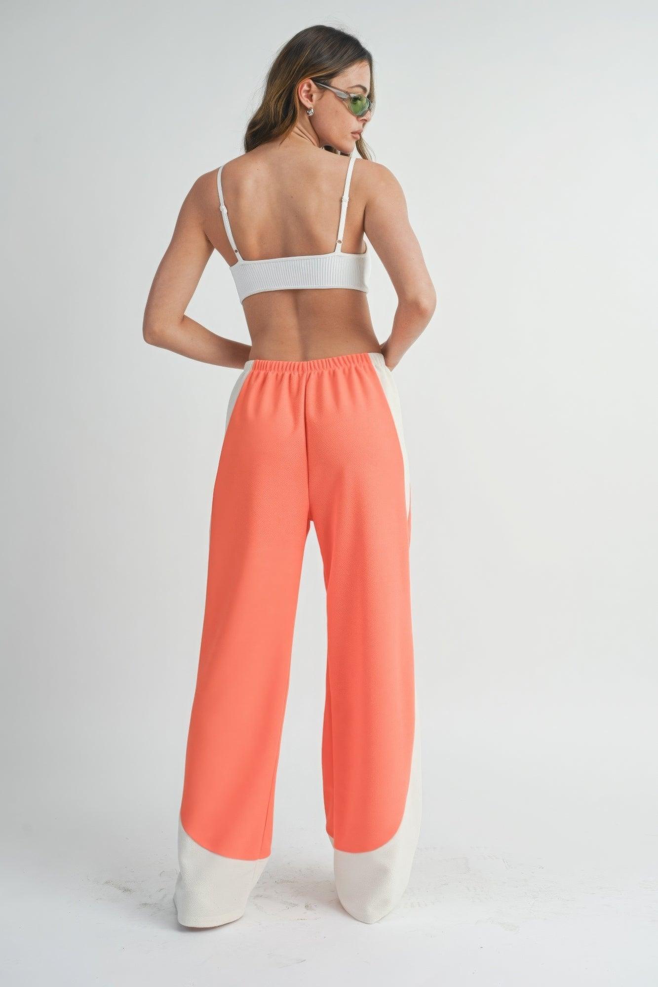 Two Toned Wide Leg Pants | Mixtshop LLC