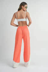 Two Toned Wide Leg Pants | Mixtshop LLC