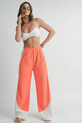 Two Toned Wide Leg Pants | Mixtshop LLC