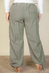 Plus Size Drawstring Waist Parachute Pants | Mixtshop LLC