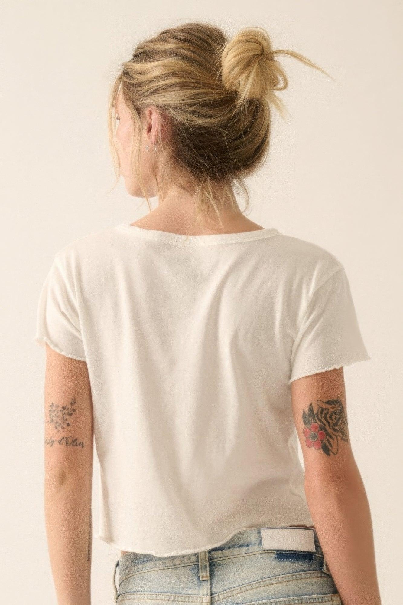 My Own Muse Vintage Wash Cropped Graphic Tee | Mixtshop LLC