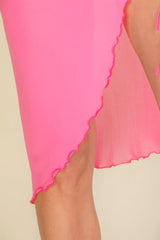 Sexy Sheer Mesh Drawstring Ruched Skirt | Mixtshop LLC