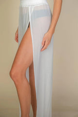High Split Mesh Sheer Maxi Skirt | Mixtshop LLC