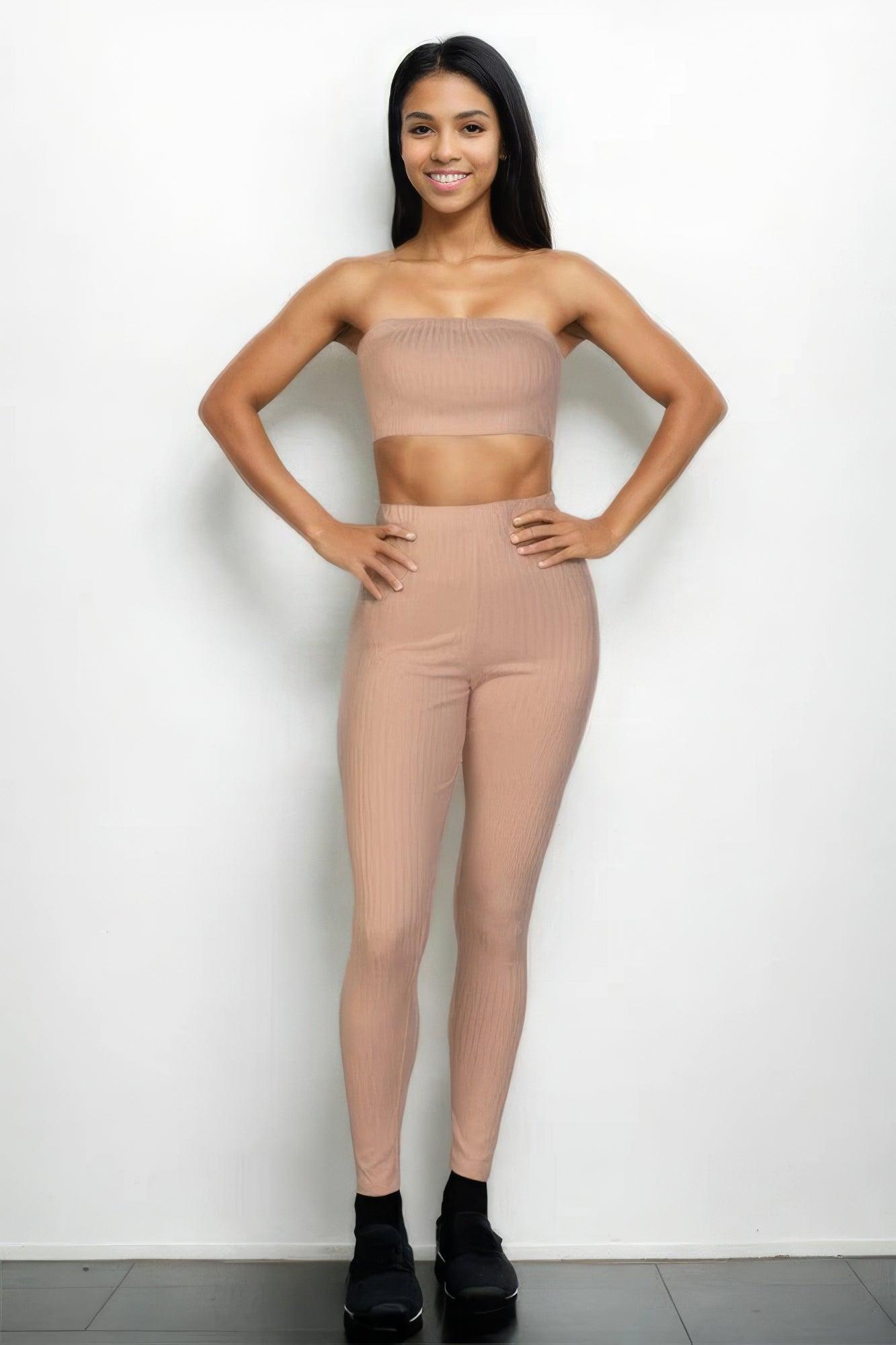 Ribbed Tube Top & Leggings Set | Mixtshop LLC