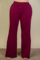 Plus Size Drawstring Waist Slant Pocket Sweatpants | Mixtshop LLC