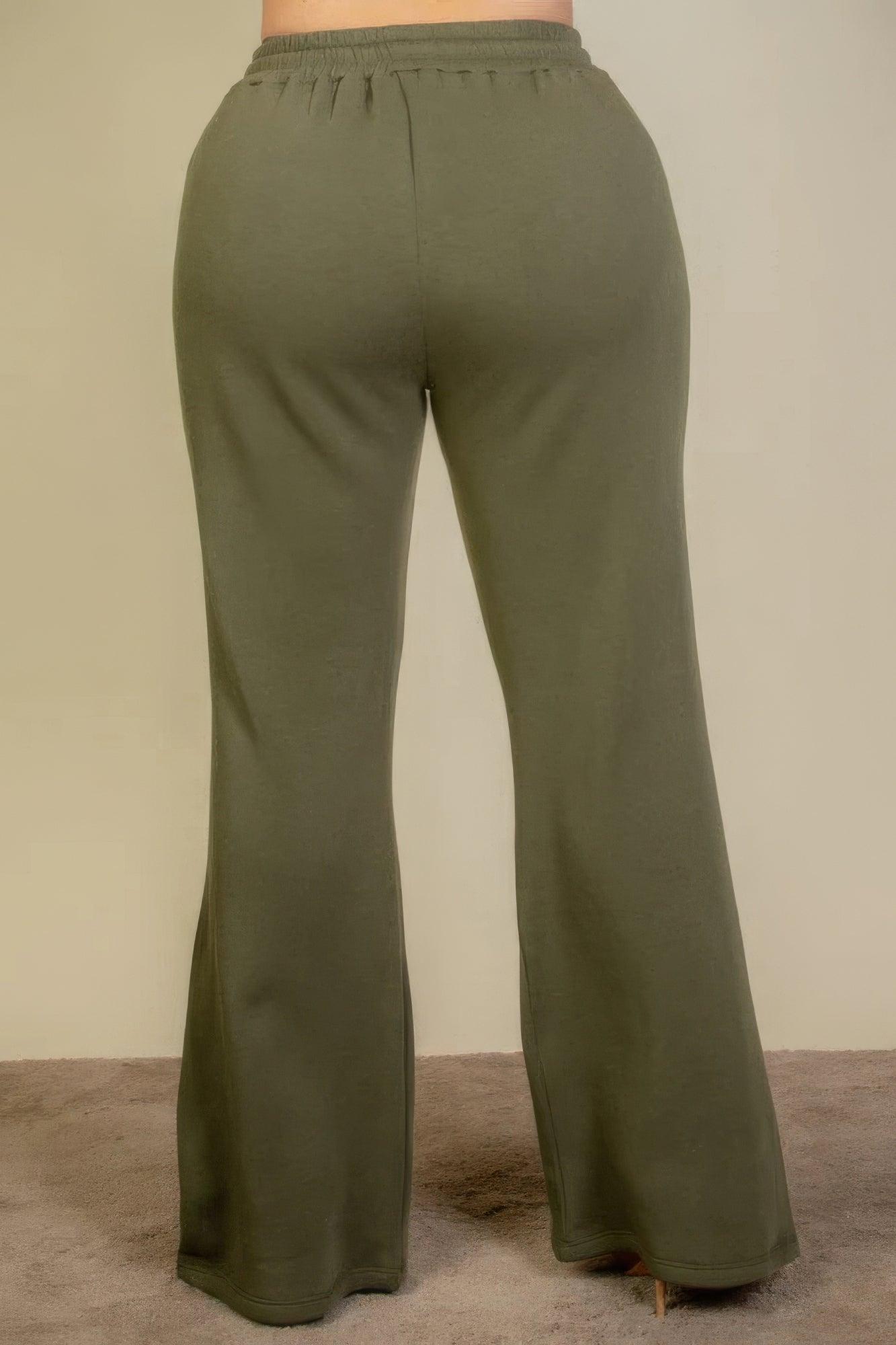 Plus Size Drawstring Waist Slant Pocket Sweatpants | Mixtshop LLC