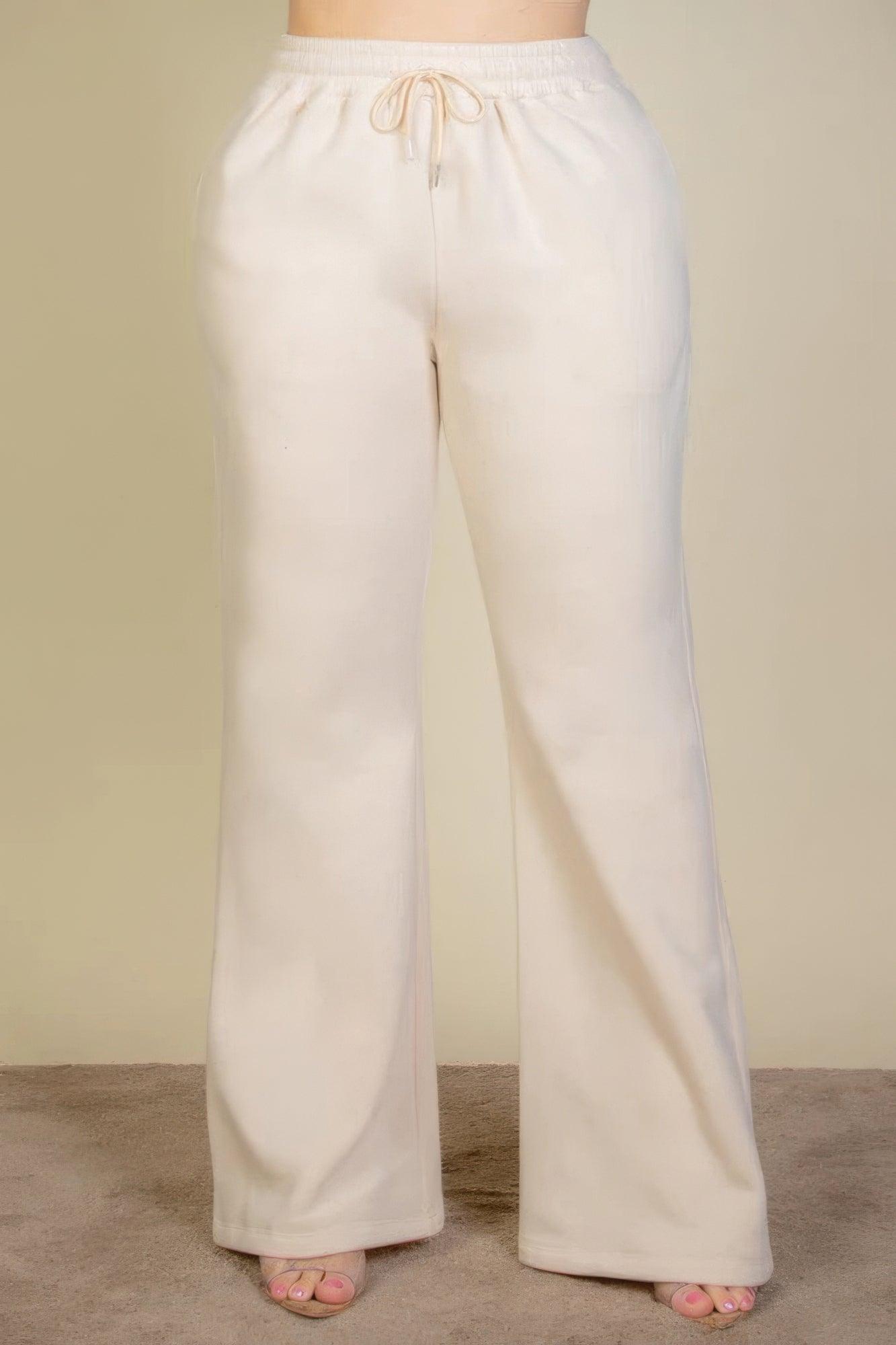 Plus Size Drawstring Waist Slant Pocket Sweatpants | Mixtshop LLC