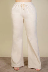 Plus Size Drawstring Waist Slant Pocket Sweatpants | Mixtshop LLC