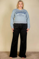 Plus Size Drawstring Waist Slant Pocket Sweatpants | Mixtshop LLC