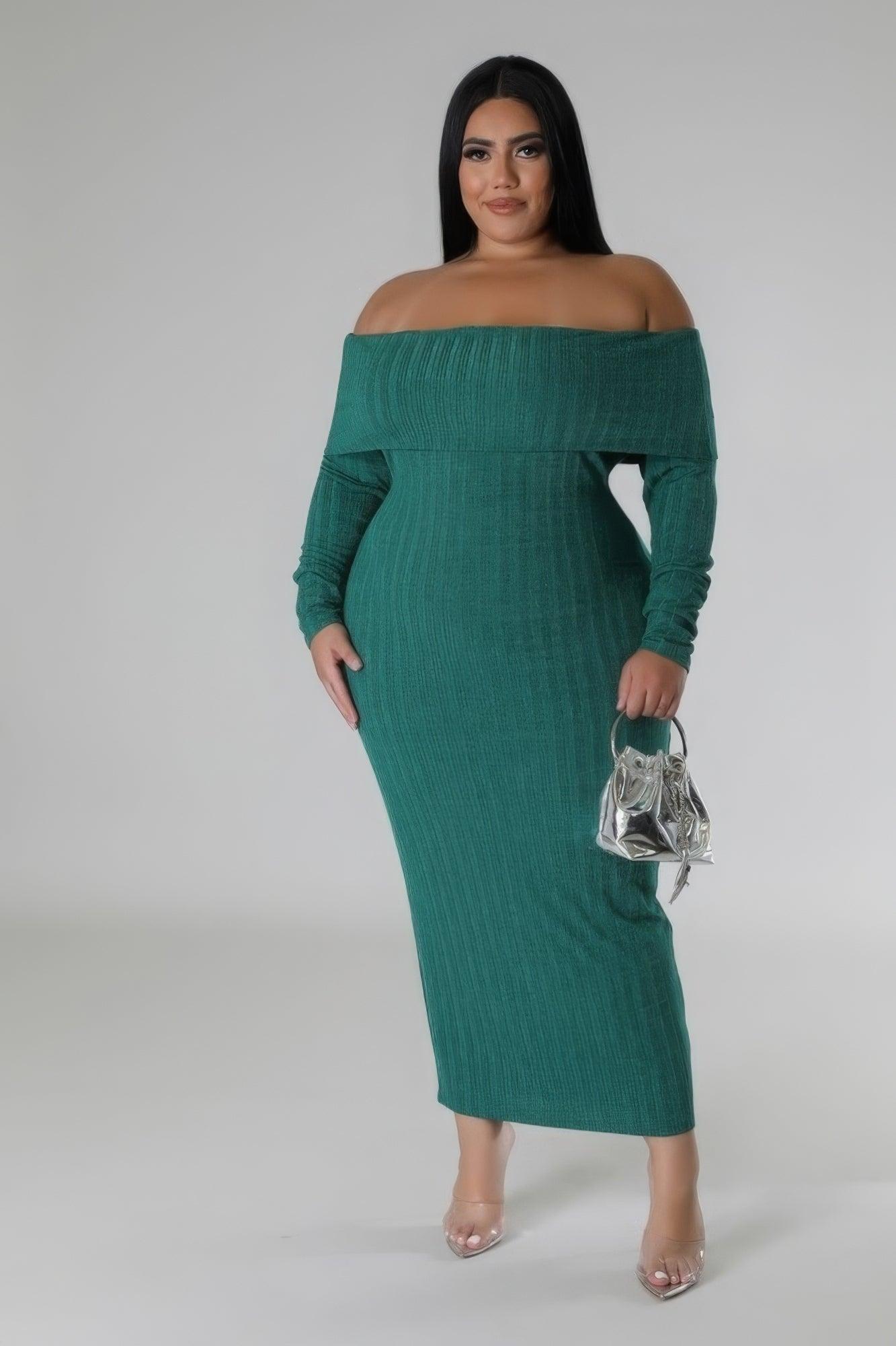 Off Shoulders Stretch Dress | Mixtshop LLC