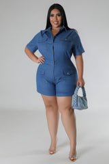 Semi-stretch Romper | Mixtshop LLC
