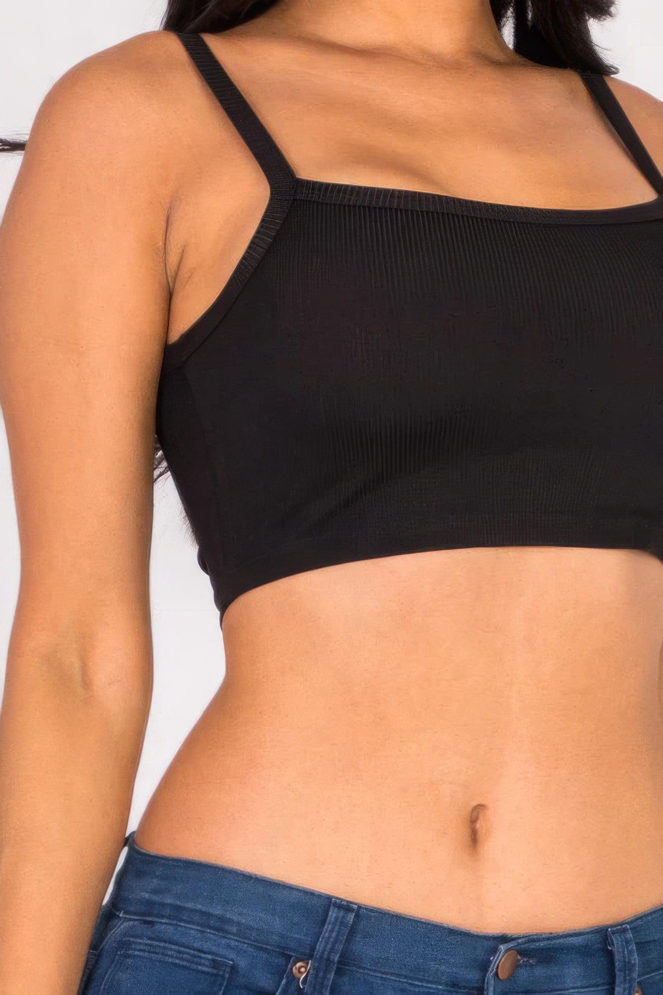 Ribbed Knit Cami Crop Top | Mixtshop LLC