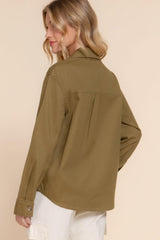 Button Down Cotton Denim Shacket | Mixtshop LLC