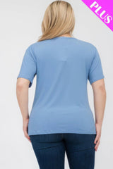 Plus Size Basic Short Sleeve T-shirt | Mixtshop LLC