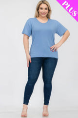 Plus Size Basic Short Sleeve T-shirt | Mixtshop LLC