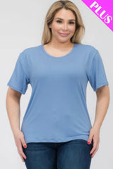 Plus Size Basic Short Sleeve T-shirt | Mixtshop LLC