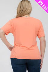 Plus Size Basic Short Sleeve T-shirt | Mixtshop LLC