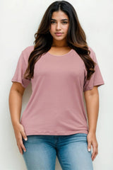 Plus Size Basic Short Sleeve T-shirt | Mixtshop LLC