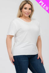 Plus Size Basic Short Sleeve T-shirt | Mixtshop LLC