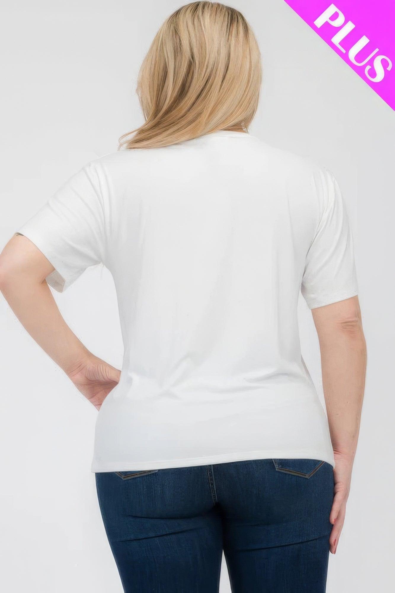 Plus Size Basic Short Sleeve T-shirt | Mixtshop LLC