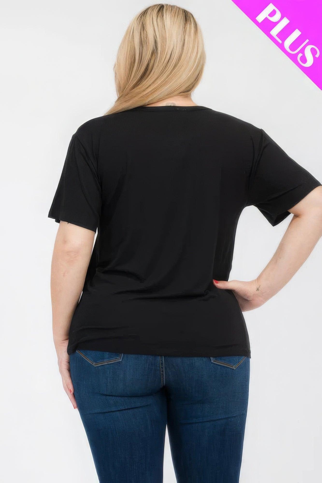 Plus Size Basic Short Sleeve T-shirt | Mixtshop LLC