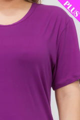 Plus Size Basic Short Sleeve T-shirt | Mixtshop LLC