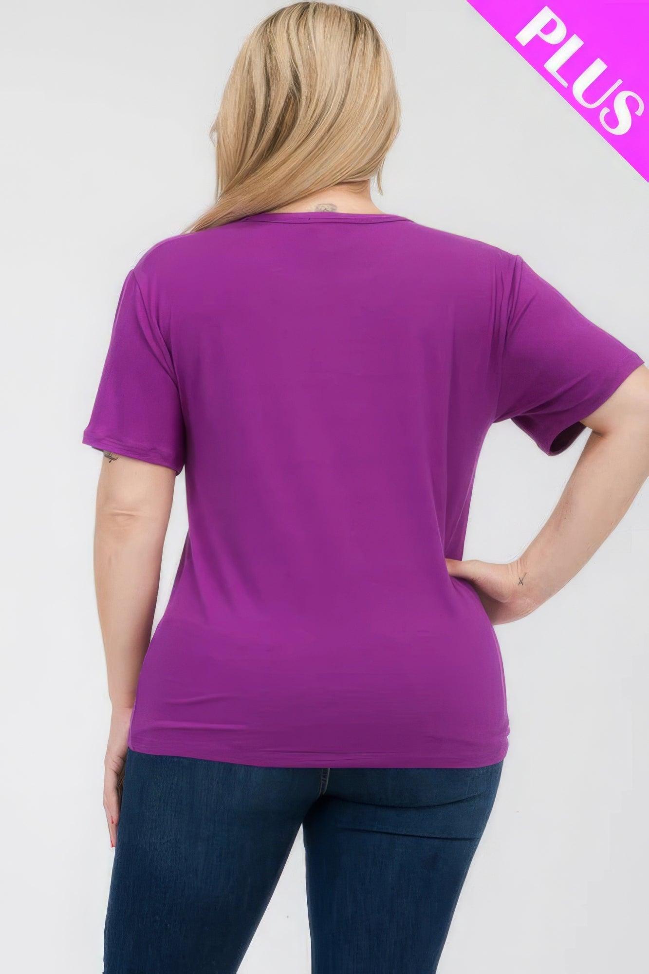 Plus Size Basic Short Sleeve T-shirt | Mixtshop LLC