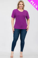 Plus Size Basic Short Sleeve T-shirt | Mixtshop LLC