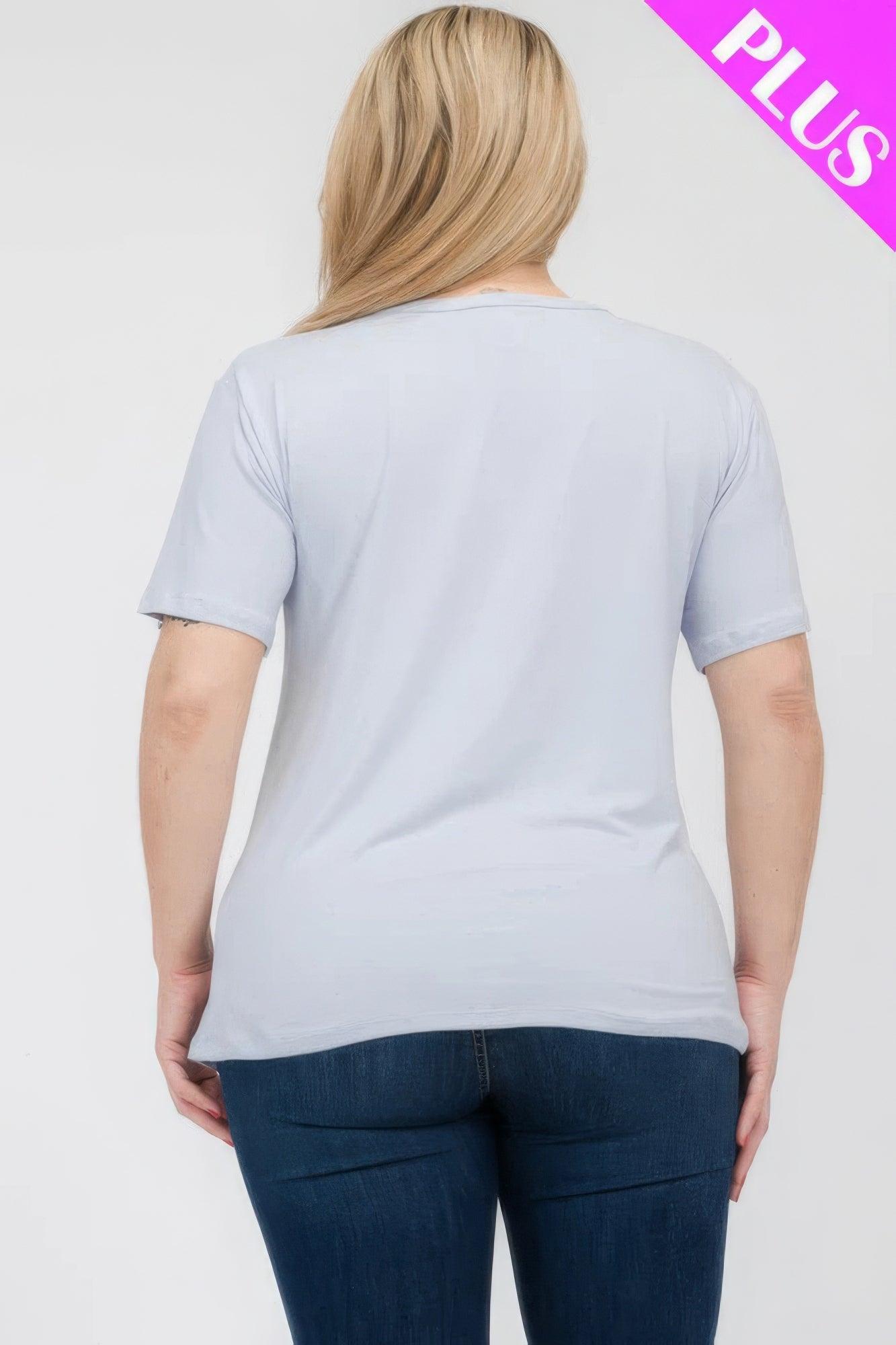 Plus Size Basic Short Sleeve T-shirt | Mixtshop LLC