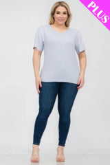 Plus Size Basic Short Sleeve T-shirt | Mixtshop LLC