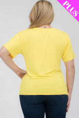 Plus Size Basic Short Sleeve T-shirt | Mixtshop LLC