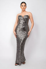 Sequin V-bar Crisscross Tube Dress | Mixtshop LLC