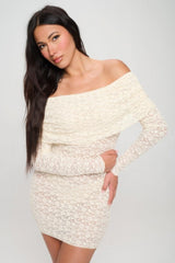 Off Shoulder Lace Dress | Mixtshop LLC
