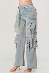 Belted Denim Cargo Jean | Mixtshop LLC