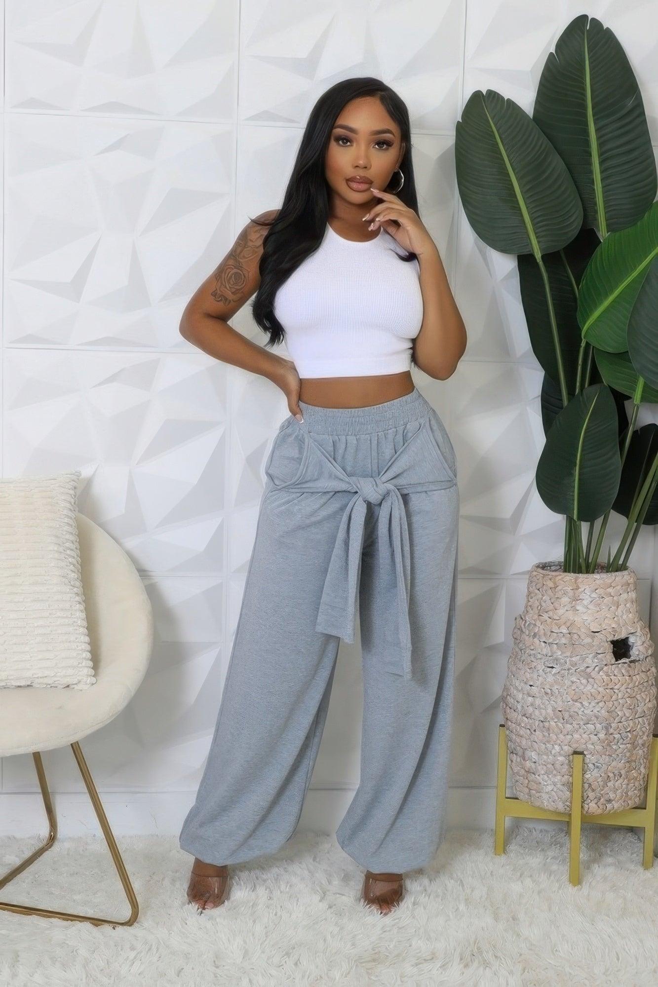 High-waisted Stretch Pants | Mixtshop LLC