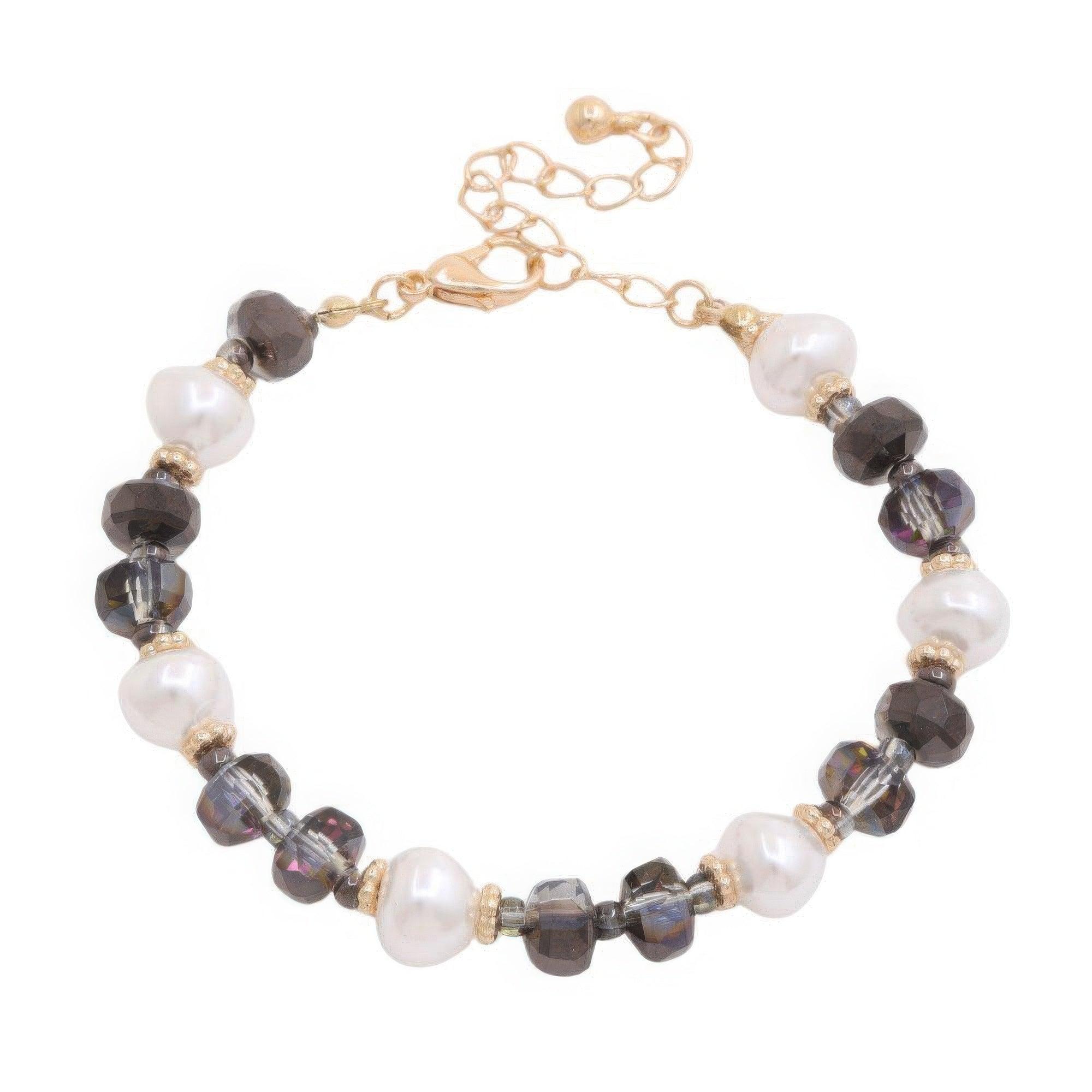 Pearl Beaded Metal Bracelet | Mixtshop LLC